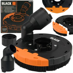 OSŁONA PRZECIWPYŁOWA ODSYSAJĄCA DO SZLIFIERKI KĄTOWEJ 115-125MM MRAKI BLACK