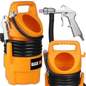 ZESTAW PIASKARKA PNEUMATYCZNA SYFONOWA BLACK 10L + 4 DYSZE WĄŻ PISTOLET