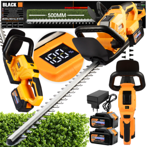 NOŻYCE DO ŻYWOPŁOTU AKUMULATOROWE BLACK 21V 500MM 2x4Ah BRUSHLESS
