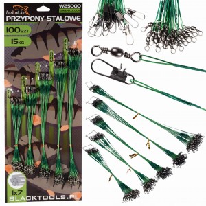 STALOWE PRZYPONY STALKI NA SZCZUPAKA 100 SZT