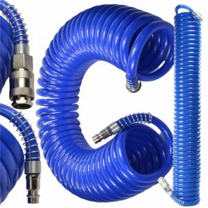 WĄŻ PRZEWÓD PNEUMATYCZNY SPIRALNY 8x12mm 10m BLACK