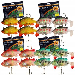 ZESTAW NA SZCZUPAKA GUMY ZBROJONE 8CM 4KOL 16szt