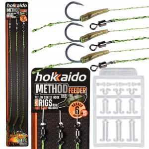 HOKKAIDO PRZYPON KARPIOWY HAK 8 Z WŁOSEM 3szt