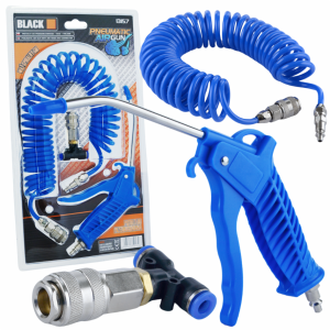 ZESTAW PISTOLET DO PRZEDMUCHIWANIA PNEUMATYCZNY + WĄŻ + TRÓJNIK BLACK