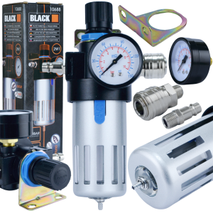 FILTR ODWADNIACZ REDUKTOR POWIETRZA KOMPRESOR OSZUSZACZ ZŁĄCZ 1/4 SEPARATOR