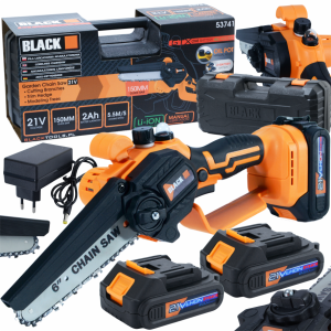 PIŁA PILARKA ŁAŃCUCHOWA AKUMULATOROWA 150MM 2XAKUMULATOR 21V 2AH SMAROWANIE