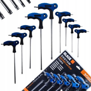 BLACK ZESTAW KLUCZY IMBUSOWYCH TORX 9el. T10-T50