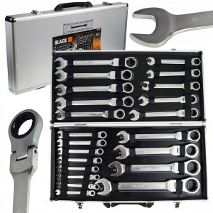 KLUCZE PŁASKO OCZKOWE Z GRZECHOTKĄ ŁAMANE 6-32mm