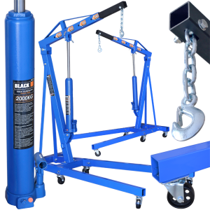 PODNOŚNIK DŹWIG ŻURAW SILNIKA SAMOCHODWY WARSZTATOWY 2T SKŁADANY BLACK