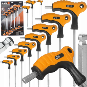 ZESTAW KLUCZY KLUCZE IMBUSOWE 11 SZTUK BLACK