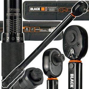 KLUCZ DYNAMOMETRYCZNY 1/2" 28-210Nm CrMO & CrV DO KÓŁ 460mm BLACK