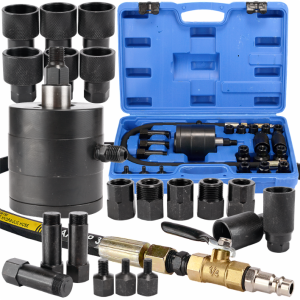 PNEUMATYCZNY MŁOTEK ŚCIĄGACZ WTRYSKIWACZY WYCIĄGACZ Z ADAPTERAMI BLACK 21PC