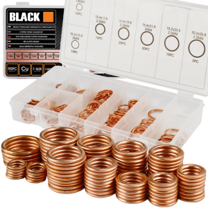 ZESTAW PODKŁADEK MIEDZIANYCH DMUCHANYCH PODKŁADKA MIX ORGANIZER 95 PC BLACK